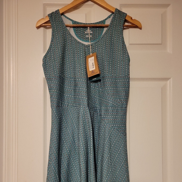 Prana Amelie Dress Aquamarine parade Green exercise small New - Picture 2 of 8